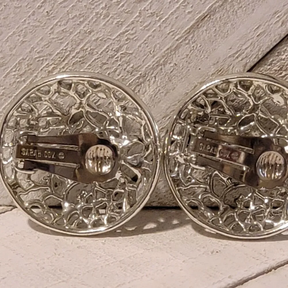 Vintage Sarah Coventry Silver Tone Filigree Clip-On Earrings